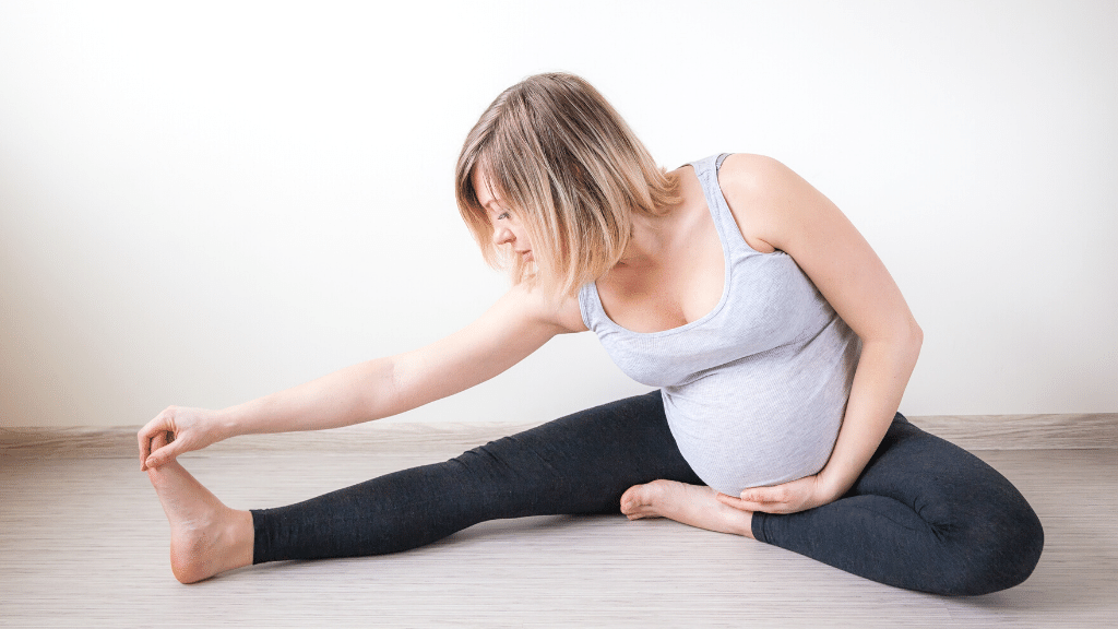 Stretching Pregnant Woman